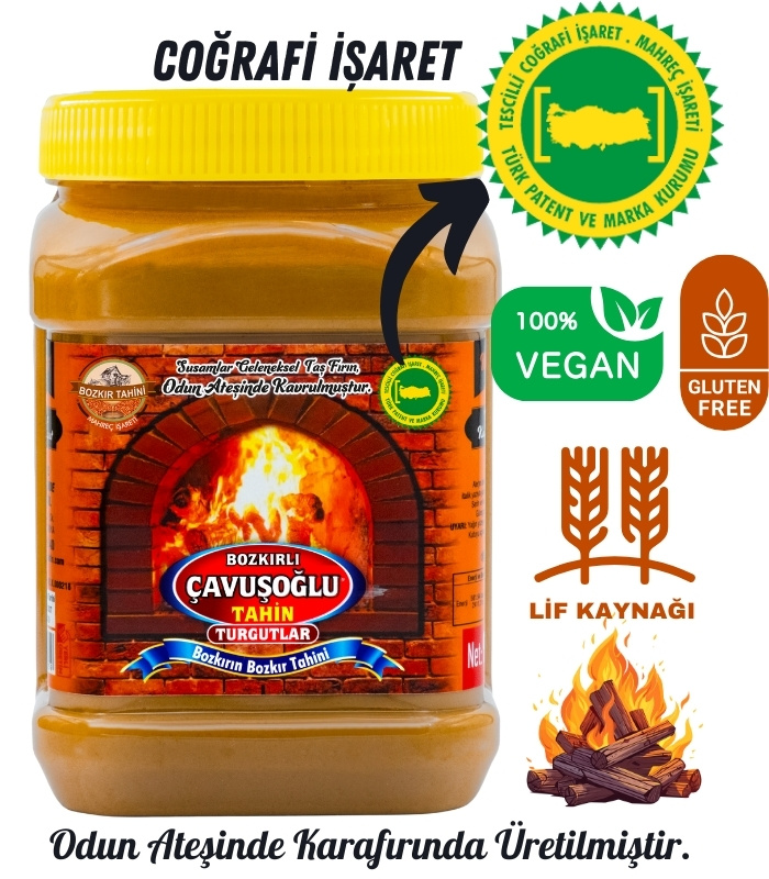 Odun Ateşinde Karafırında Çifte Kavrulmuş Kepekli Bozkır Tahini 930g x 12 (1 Koli)