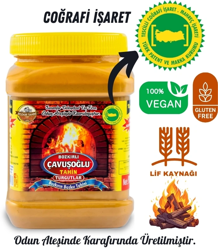 Odun Ateşinde Karafırında Çifte Kavrulmuş Kepeksiz Bozkır Tahini 930g x 6