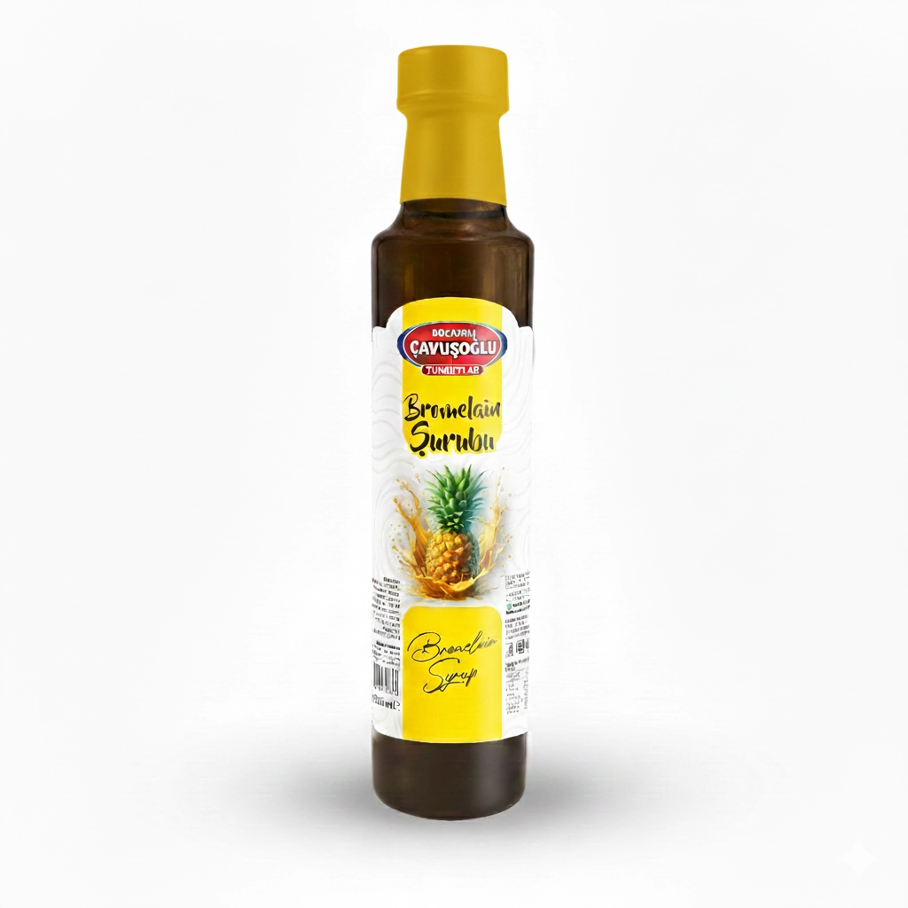 Bromelain Şurubu 250 ml Ananas ve Riboflavin Katkılı