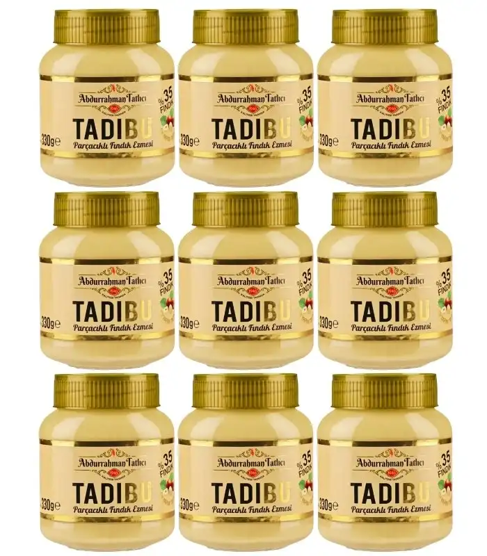 Abdurrahman Tatlıcı Tadıbu Parçacıklı Fındık Kreması 330g x9