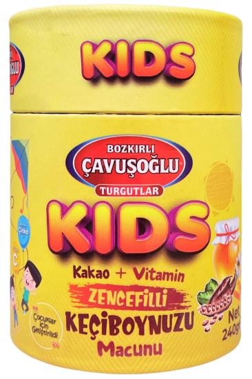 Kids Çocuklar için Özel - Zencefilli, Pekmez, Bal Ve Vitamin Katkılı Kakaolu Macun 240g
