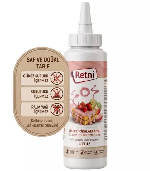 Çilekli Çikolata Sosu 300g